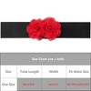 INSPIRE CHIC Women's Elastic Wide Double-Flower Stretch Corset Waist Belt 1 Pc - 4 of 4