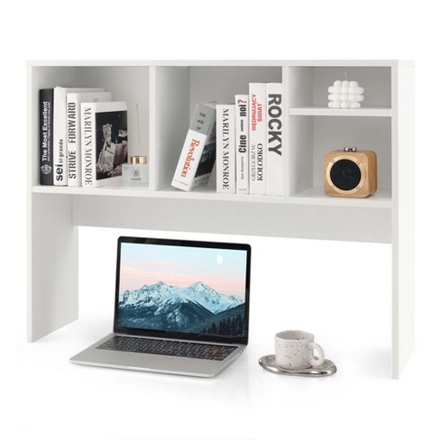 Costway Desk Bookshelf Desktop Storage Organizer Display Shelf Rack Dorm  Office White : Target