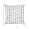HomeRoots Blue And Taupe Geo Lines Throw Pillow - 3 of 4