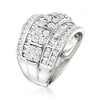 Ross-Simons 2.00 ct. t.w. Round and Baguette Diamond Multi-Row Ring in 14kt White Gold - 3 of 4