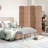 NicBex 6' Tall 4-panel Room Divider for Home, Wicker Weave Divider for Room Separation, for Home & Office, Natural - 3 of 4