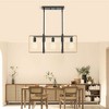 Whizmax Kitchen Island Lighting,5-Light Adjustable Rattan Frame Pendant Ceiling Chandelier,Modern Pendant Lighting for Dining Room Kitchen - 2 of 4