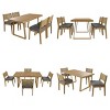 5-Piece Outdoor Dining Set,  Dining Chairs, Rope Woven Dining Chair with HDPE Backrest, Acacia Wood Frame and Foam Cushions–Cuddlewood - 4 of 4