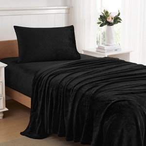 Ultra Soft Microplush Solid Fleece Sheet Set by Sweet Home Collection™ - 1 of 4