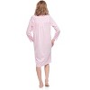 Casual Nights Women's Long Sleeve Pointelle Embroidered/Square Neck Nighgown - 2 of 4