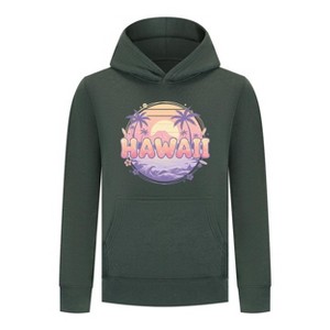 Everyday Kids Hawaii Sunset Pullover Hoodie – Tropical Beach Palm Tree Sweatshirt - 1 of 4