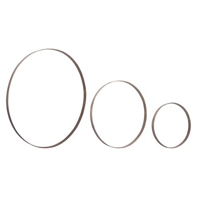Melrose Metal Rings Wall Display (Set of 3)