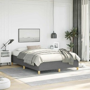 Bed Frame Dark Grey Fabric, Plywood, Engineered Wood Full - 1 of 4