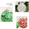 Christmas Ball Ornaments 25-Pack, Shatterproof Sphere Set for Holiday Tree Decor and Table Centerpieces - 3 of 4