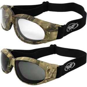 2 Pairs of Global Vision Eyewear Eliminator Safety Motorcycle Goggles with Clear, Smoke Lenses - 1 of 4