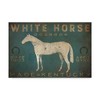 Trademark Fine Art -Ryan Fowler 'White Horse With Words Blue' Canvas Art - 2 of 3