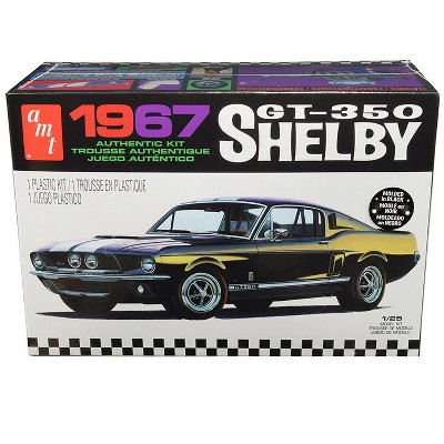 Skill 2 Model Kit 1967 Ford Mustang Shelby GT350 Black 1/25 Scale Model by AMT