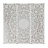 Set of 3 Wooden Floral Handmade Intricately Carved Wall Decors with Mandala Design White - Olivia & May - 2 of 4