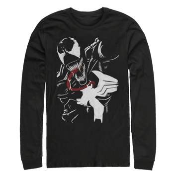 Men's Marvel Venom Paint Print Long Sleeve Shirt