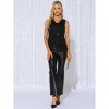 INSPIRE CHIC Women's Cowl Neck Sleeveless Sequin Party Shiny Top - 3 of 4