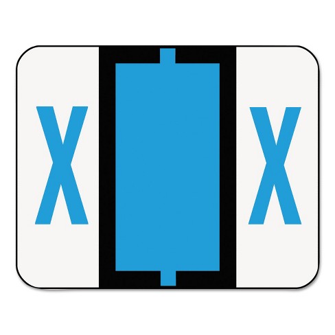 Smead A-Z Color-Coded Bar-Style End Tab Labels Letter X Blue 500/Roll 67094 - image 1 of 1