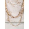 Slickblue Women's Layered Necklace Set, Gold Twisted Chain and U Link Chain Combo, Trendy Style, 15.5"&18" - 2 of 4