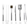7-Piece Stainless Steel BBQ Cooking Utensils Set - BBQ Grill Accessories with Case by Hastings Home - 3 of 4