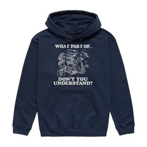Men's - Instant Message - What Part Don't You Understand Engine Graphic Fleece Pullover Hoodie - 1 of 4