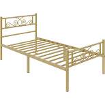 Yaheetech Metal-Framed Platform Bed with Headboard and Footboard