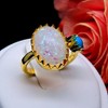 Bexley Simulated Oval Fire Opal Turquoise Ring Womens Ginger Lyne Collection - 4 of 4
