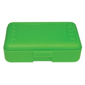 Romanoff Products 8 1/2" x 5 1/2" x 2 1/2" Pencil Box Lime Opaque ROM60215 - 1 of 1