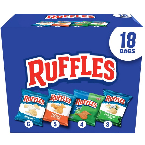 Frito-Lay Chips Ruffles Mix - 18oz/18ct