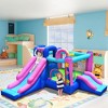 Bountech Inflatable Bounce Castle Dual Slides Jumping Bouncer w/ Climbing Wall - 3 of 4