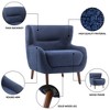 DYHOME Tufted Accent Chair, Wingback Upholstered Armchair for Living Room, Bedroom, Set of 2 - 4 of 4