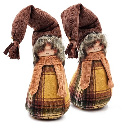 FURNIinspire Decorative Objects 2pcs Table Decorations, Holiday Gifts, Home Office Decor, Cute Doll Furniture For Party, Brown, 5.9"*5.9"*18.9"