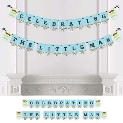 Big Dot of Happiness Dashing Little Man Mustache Party - Party Bunting Banner - Party Decorations - Celebrating The Little Man