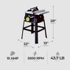 Intradin 32 Inch Table Saw and Stand with High Speed 10 Inch Long Steel Blade, Dust Port, and Brake for Tools and Home Improvement Needs - 2 of 4