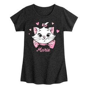 Girls' - Disney - The Aristocats Marie the Cat with Hearts Fitted Short Sleeve Graphic T-Shirt - 1 of 4