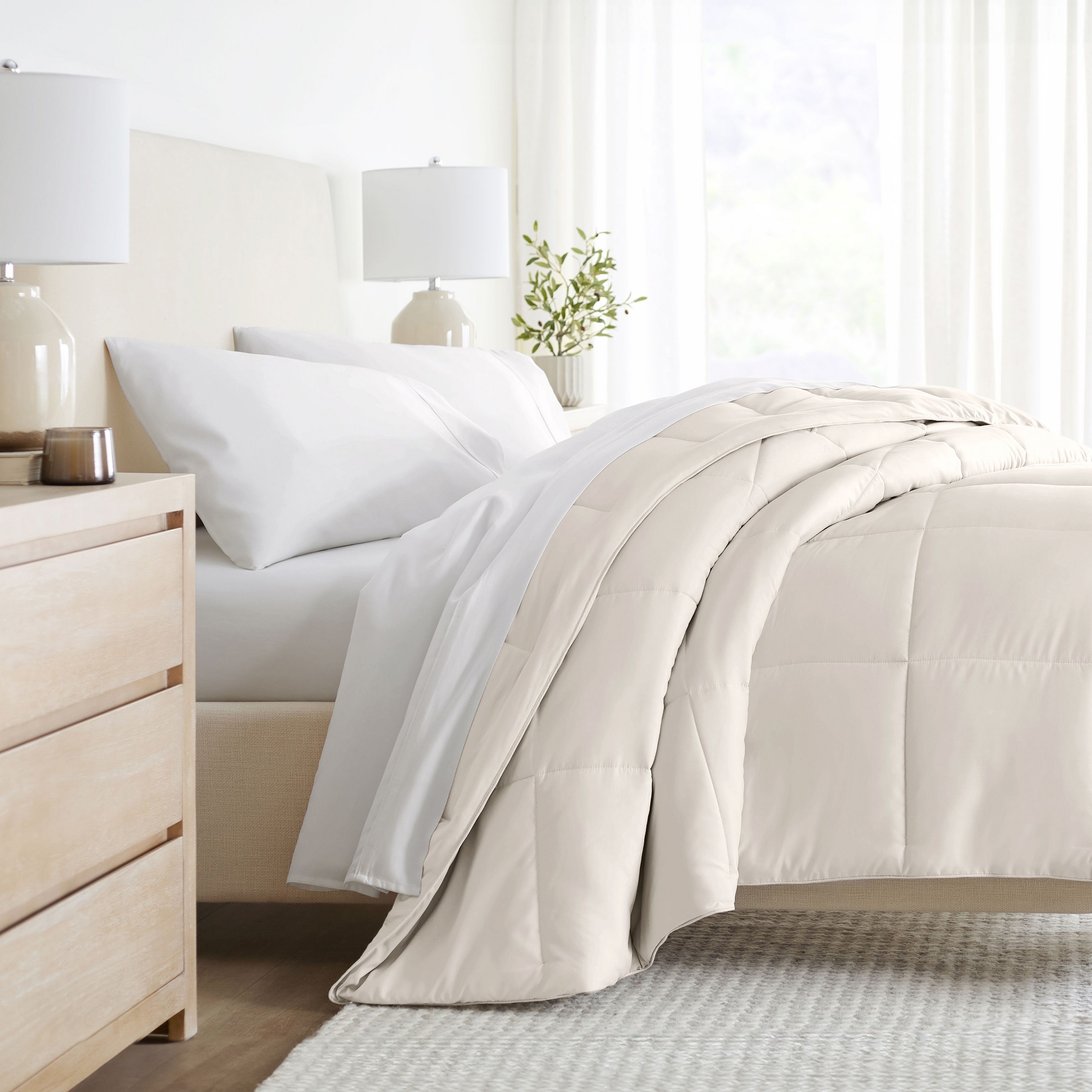 All Season Comforter Down Alternative Filling - Becky Cameron, Ivory, Full/Queen
