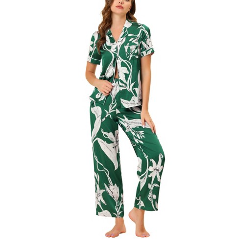 Pink and green online pajama set