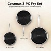 Ceramax 3 Piece Ceramic Stainless Steel Nonstick Fry Pan Set 8” 10” 12” Triply Induction Cookware - 2 of 4