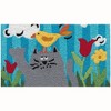 Jellybean Odd Couple Doormat, 20" x 30" – Whimsical Cat & Dog Design for Indoor or Outdoor Entryways - 2 of 3