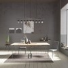 Hunter Fan Donelson Iron and Dark Ash 9 Light Linear Kitchen Island Chandelier Ceiling Light Fixture Natural Black - 2 of 4