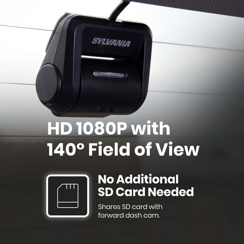 SYLVANIA Roadsight Rear Dash Camera - 140 Degree Wide Angle, HD 1080p, 2 of 8