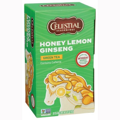Celestial Seasonings Honey Lemon Ginseng Green Tea.