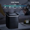 ZAFRO Ice Makers Countertop with Self-Cleaning, 26lbs/24hrs, 9 Cubes Ready in 6 Mins, Portable Ice Machine with 2 Sizes Bullet Ice/Ice Scoop, Black - 2 of 4