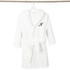 Personalized Linum Kids 100% Polyester SUPER PLUSH Double Brushed Hooded Bathrobe in Black Script Font - 2 of 3