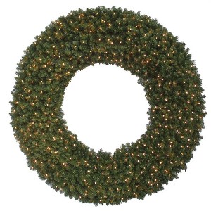 Kurt Adler 84-Inch Pre-Lit Commercial Wreath - 1 of 3
