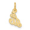 Black Bow Jewelry The Sadie 14k Yellow Gold Mini Satin Script Initial Charm, Letter A - 3 of 4