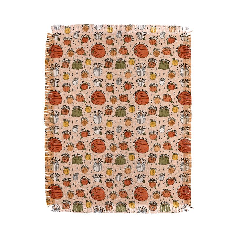 Doodle By Meg Types of Pumpkins Print 56"x46" Woven Throw Blanket - Deny Designs, 1 of 6