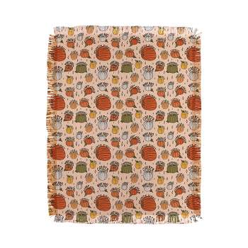 Doodle By Meg Types of Pumpkins Print 56"x46" Woven Throw Blanket - Deny Designs