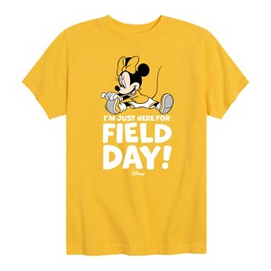 Boys' - Disney - Minnie Just Here For Field Day Short Sleeve Graphic T-Shirt - 1 of 4