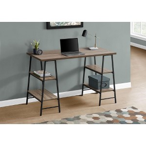 PAGED 47" L Computer Desk, Simple Modern Home Office Desk with 4 Shelves in 2 Different Sizes for Office, Study - 1 of 4