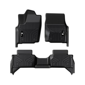 TruAIR All-Weather Floor Mats for 2024 Toyota Tacoma (2 Rows) - Custom Fit TPE Anti-Skid Liners (1-Set, Black) - 1 of 4
