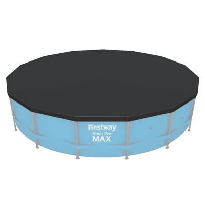 Bestway 58038E Flowclear 15 Foot PVC Pool Cover with Drain Holes for Above Ground Steel Pro and Power Steel Frame Swimming Pools, (Pool Cover Only)